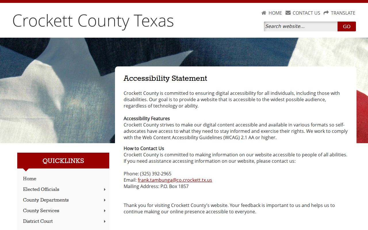 Crockett County bench warrant courthouse access information