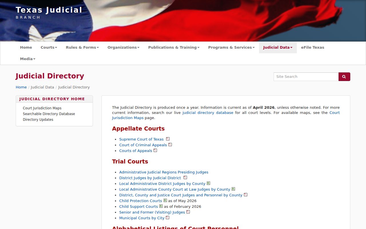 Crockett County municipal warrant context, Texas court hierarchy directory